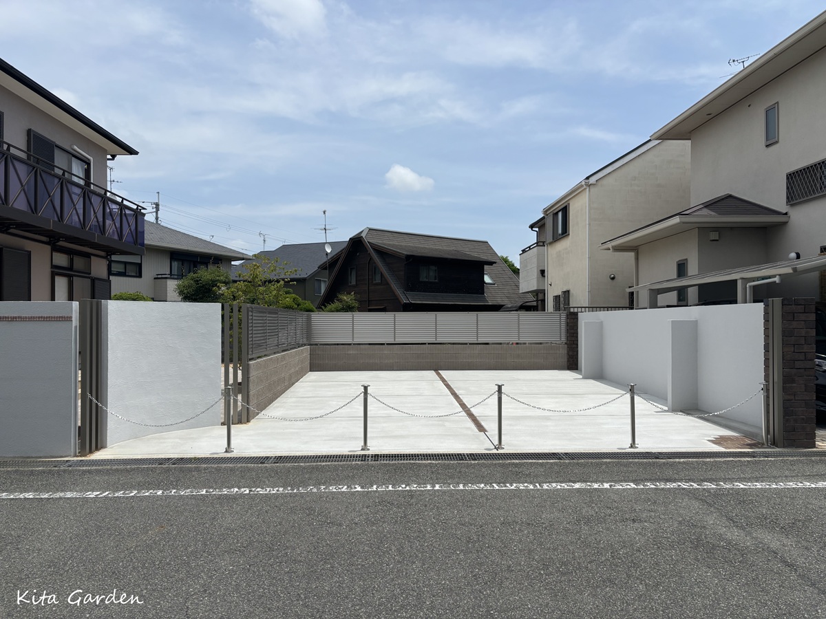 伊丹市の駐車場増設リフォーム工事施工例