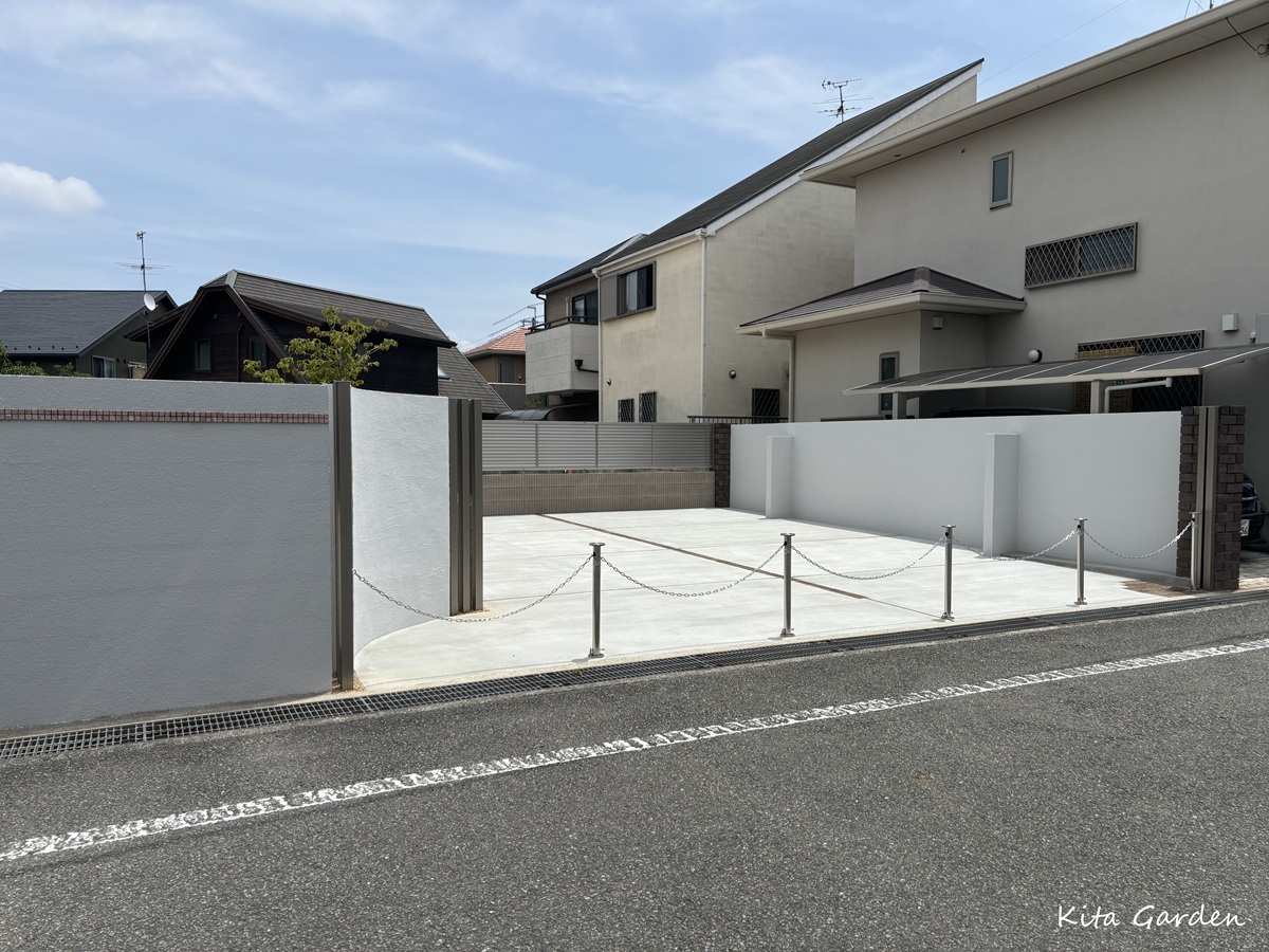 伊丹市外構リフォーム駐車場増設施工例